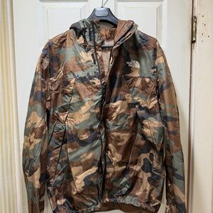 The North Face Men's Brown Camouflage Windbreaker